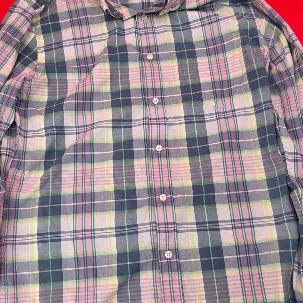 Arrow Men’s Plaid Button-Down Shirt Medium Long Sleeve Multicolor Casual Classic - Picture 5 of 14